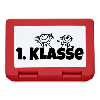 1 Klasse - Brotdose - Rot - Vorne