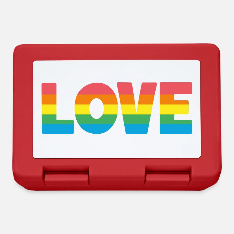 Love Regenbogen - Brotdose - Rot