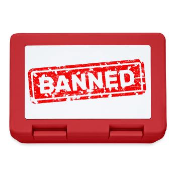 Forbidden, banned, rejected, ostracized - Lunchbox - red - Front