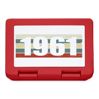 1961 Jahrgang 1961 Geschenk 1961 Geburtstag 1961 - Brotdose - Rot - Vorne