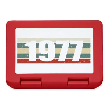 1977 Jahrgang 1977 Geschenk 1977 Geburtstag 1977 - Brotdose - Rot - Vorne