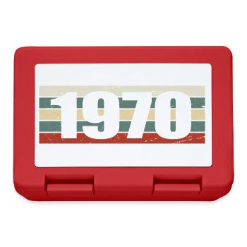 1970 Jahrgang 1970 Geschenk 1970 Geburtstag 1970 - Brotdose - Rot - Vorne