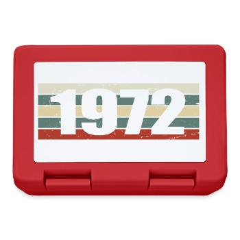 1972 Jahrgang 1972 Geschenk 1972 Geburtstag 1972 - Brotdose - Rot - Vorne
