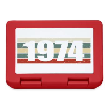 1974 Jahrgang 1974 Geschenk 1974 Geburtstag 1974 - Brotdose - Rot - Vorne