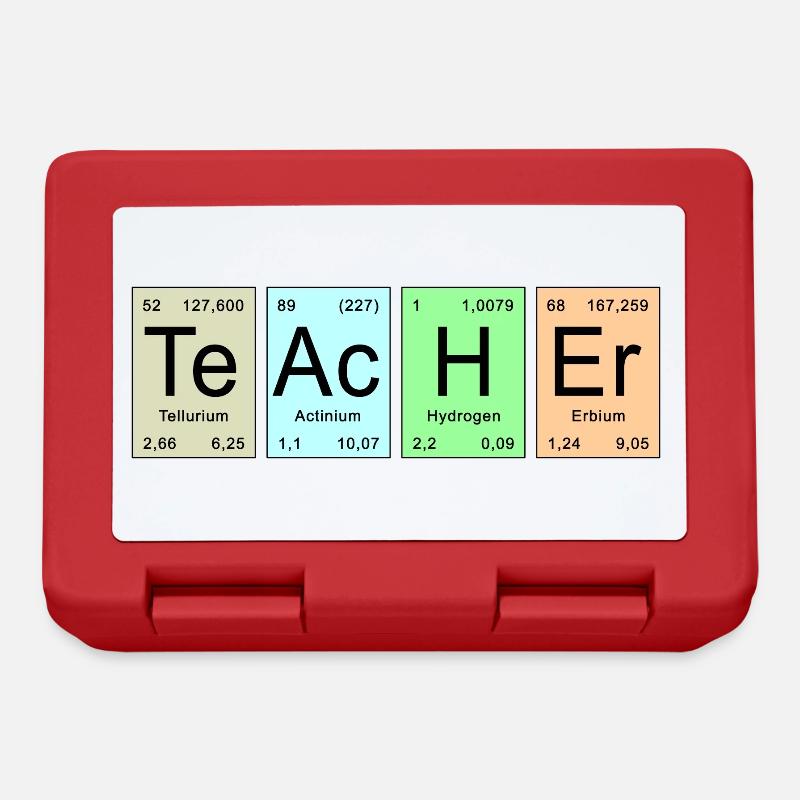 Tableau périodique - TeAcHEr - Boîte à goûter - rouge