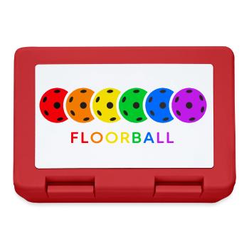 Floorball floorball "Floorball-color" unihoc - Lunchbox - red - Front