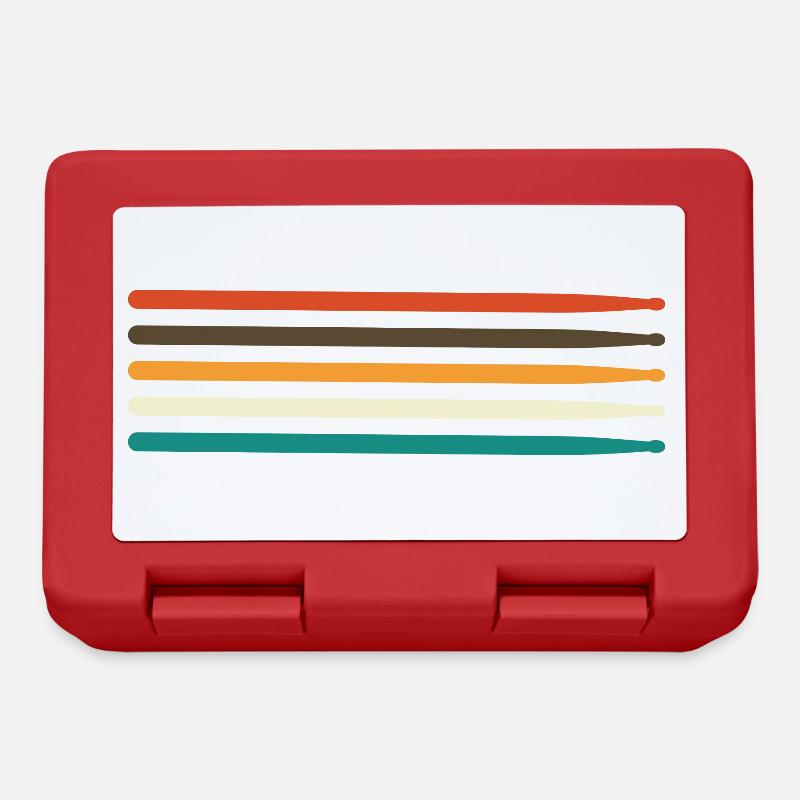 baguettes pour batteurs retro batterie vintage - Boîte à goûter - rouge