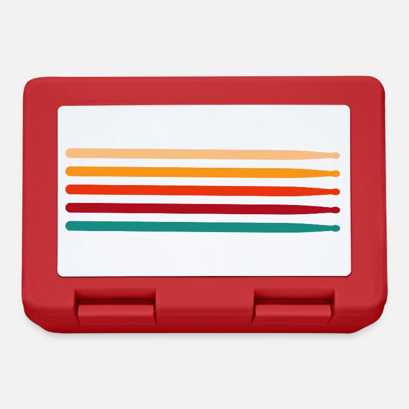 baguettes pour batteurs retro batterie vintage - Boîte à goûter - rouge