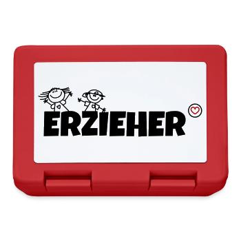 Erzieher - Brotdose - Rot - Vorne