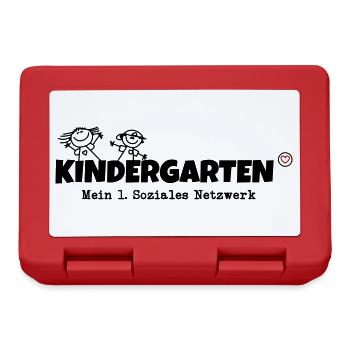 Kindergarten Soziales Netzwerk - Brotdose - Rot - Vorne
