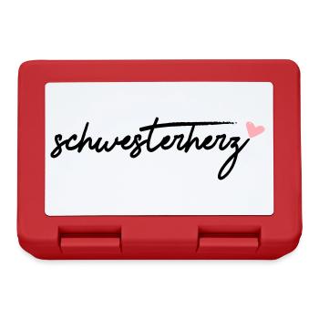 schwesterherz - Brotdose - Rot - Vorne