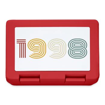 1998 Retro Style 1998 Geburtstag 1998 Vintage - Brotdose - Rot - Vorne