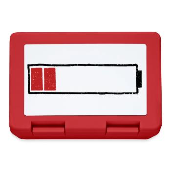 Barre de charge de la batterie vide et déchargée - Boîte à goûter - rouge - Devant
