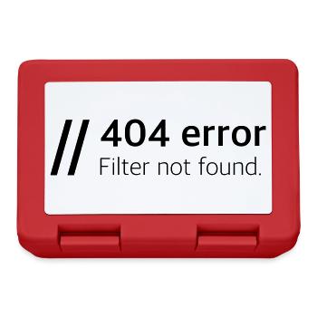 Filter not found - Brotdose - Rot - Vorne