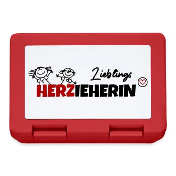 Lieblings Erzieherin - Brotdose - Rot - Vorne
