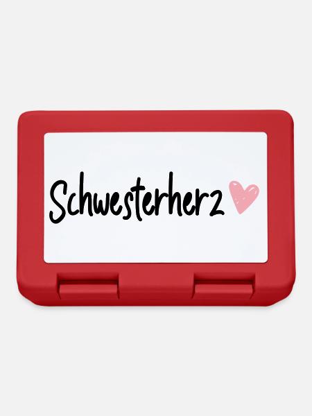 schwesterherz - Brotdose - Rot