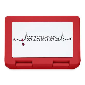 herzensmensch - Brotdose - Rot - Vorne
