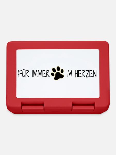 Für immer im Herzen - Brotdose - Rot