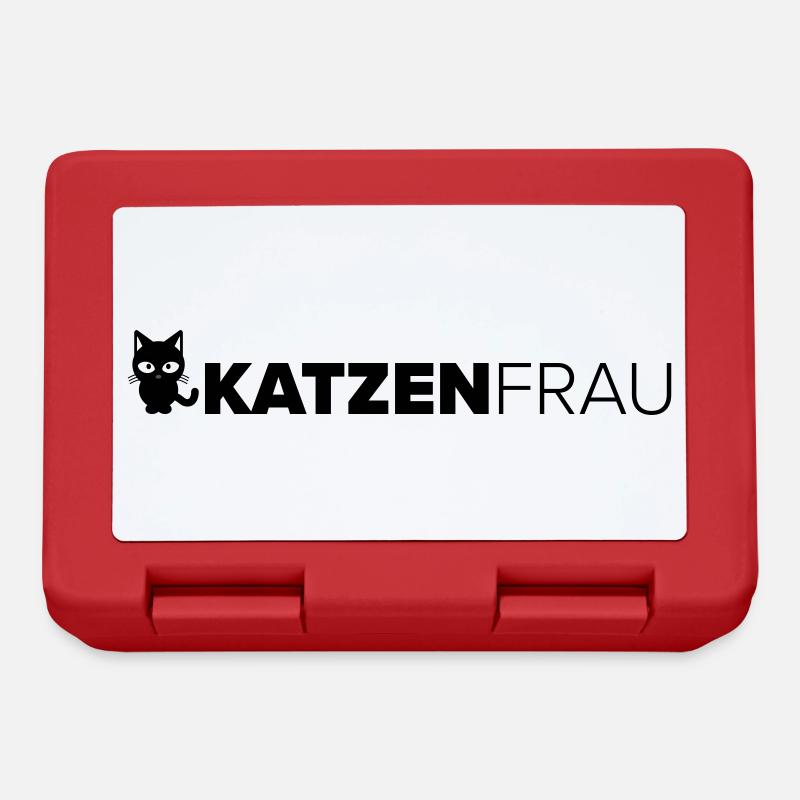 Katzenfrau - Brotdose - Rot