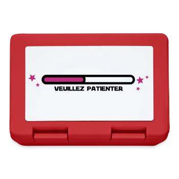 VEUILLEZ PATIENTER - Boîte à goûter - rouge - Devant
