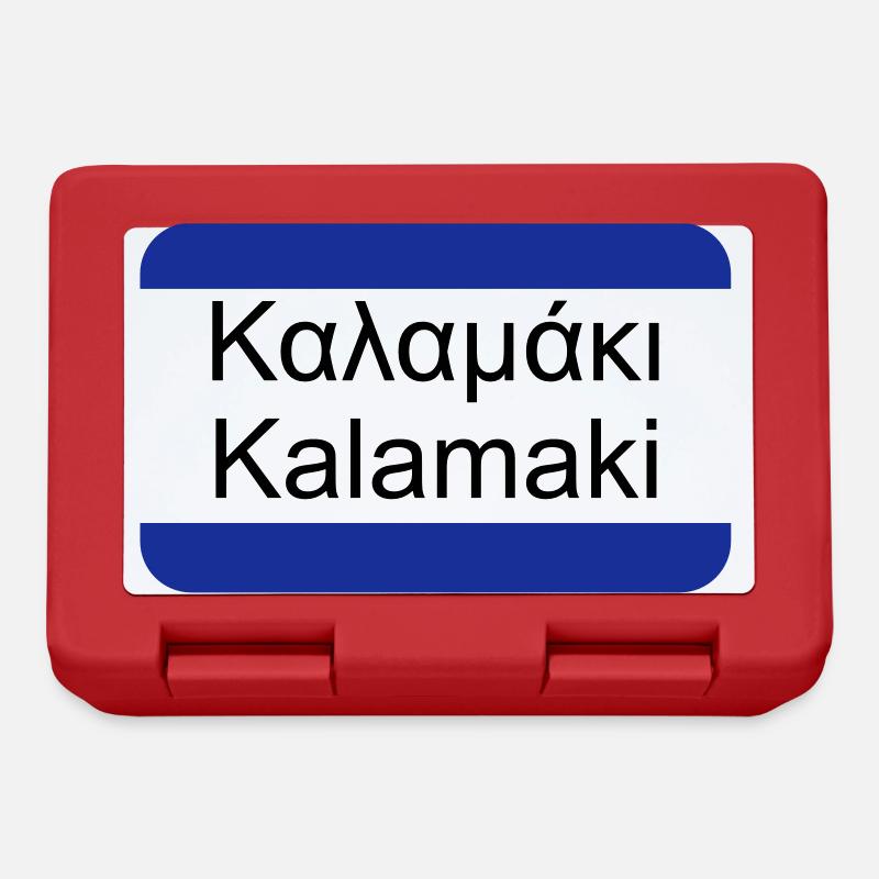 Ortsschild Kalamaki Geschenk Reise - Brotdose - Rot