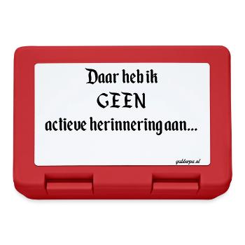Fun - Rutte's nonsense - Lunchbox - red - Front