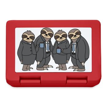 Funny Sloths Group Office Team Coffee Colleagues - Lunchbox - red - Front