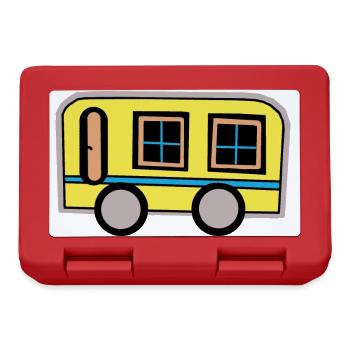 Caravane Camping-car Camping Retro des années 80 - Boîte à goûter - rouge - Devant