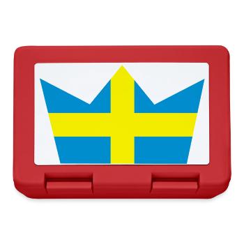Schwedische Krone - Brotdose - Rot - Vorne