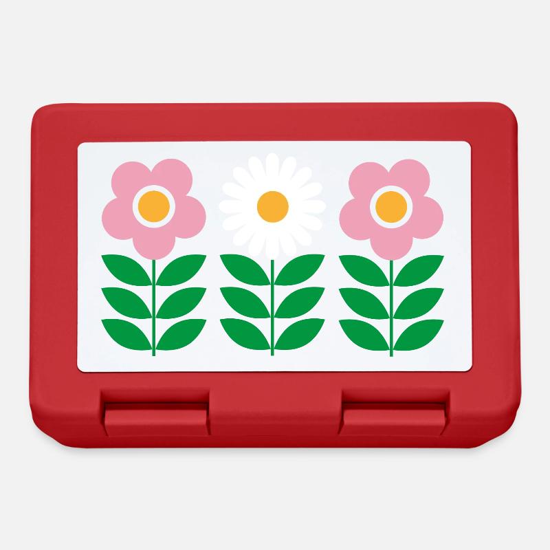 Flowers - Lunchbox - red