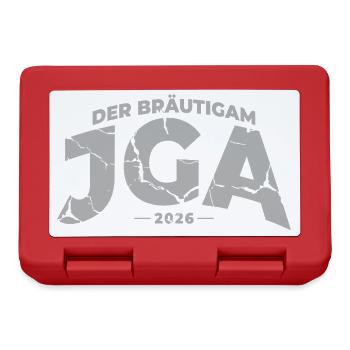 Der Bräutigam 2026 Junggesellenabschied - Brotdose - Rot - Vorne