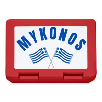 Griechische Flaggen von Mykonos - Brotdose - Rot - Vorne