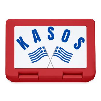 Kasos Crossed Greek Flags - Lunchbox - red - Front