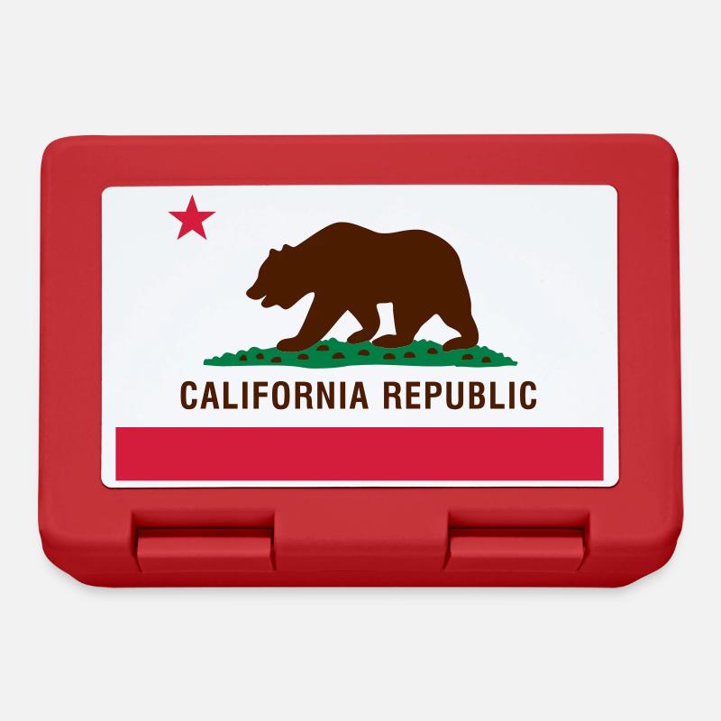 Drapeau de la Californie - Boîte à goûter - rouge