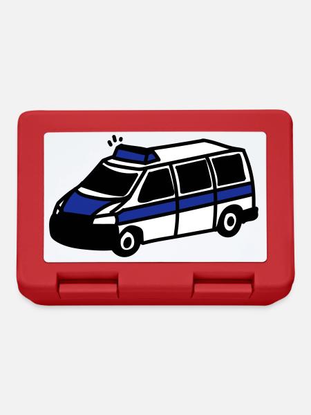 Polizeiwagen - Brotdose - Rot