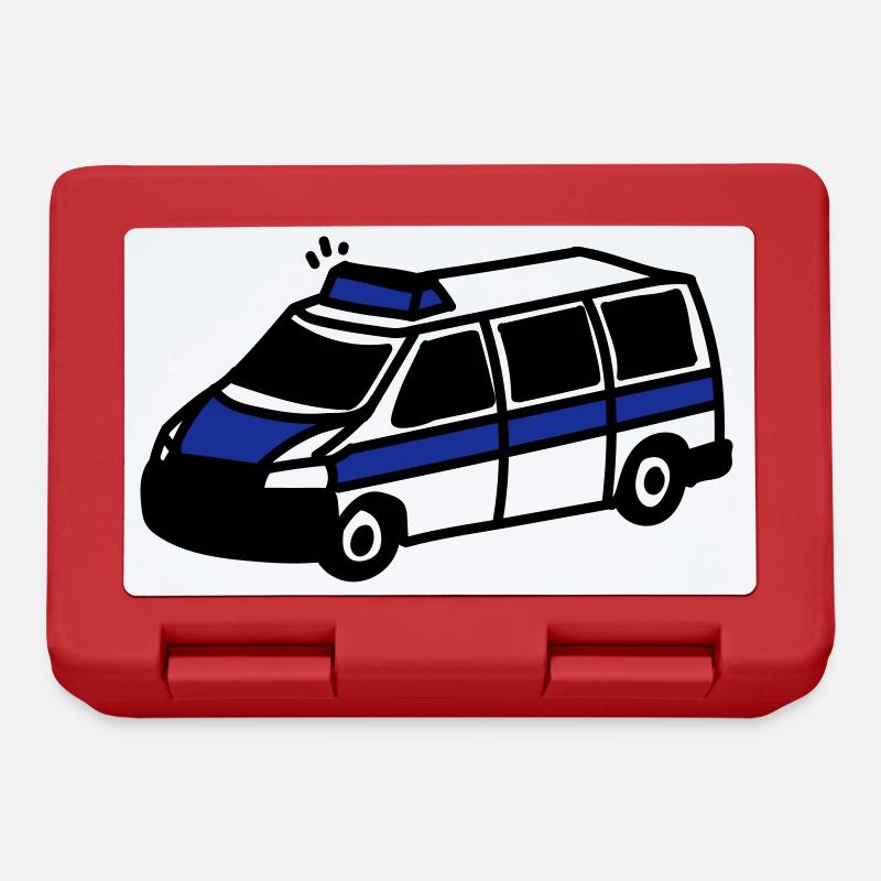 Polizeiwagen - Brotdose - Rot