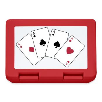 Card Game, Poker, Ace - Boîte à goûter - rouge - Devant