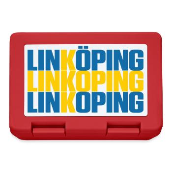 Linköping Sweden Flag - Lunchbox - red - Front