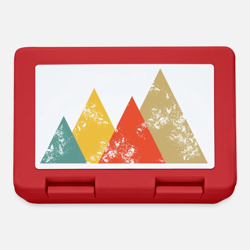 Mountains Retro Berge Vintage - Brotdose - Rot