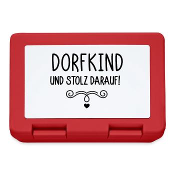 Dorfkind und stolz darauf - Brotdose - Rot - Vorne
