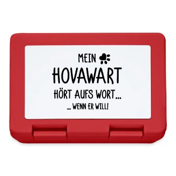 Mein Hovawart hört aufs Wort wenn er will - Brotdose - Rot - Vorne