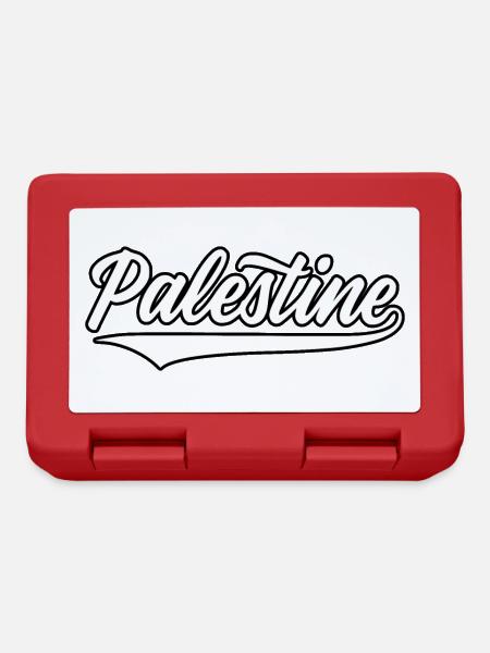 Palestine baseball-style white-black - Lunchbox - red