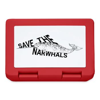 Narval (baleine à dents) - Boîte à goûter - rouge - Devant