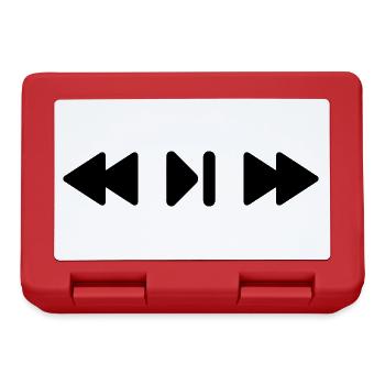 Music Play Music Button Button Icon - Lunchbox - red - Front
