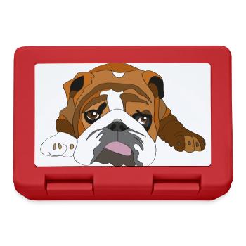bouledogue - Boîte à goûter - rouge - Devant