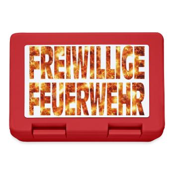 Freiwillige Feuerwehr - Brotdose - Rot - Vorne