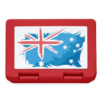 Illustration du drapeau de l’Australie Logo du signe d’art - Boîte à goûter - rouge - Devant