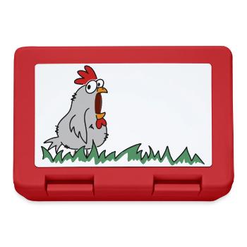 wüde henn Hendl this lustig huhn henne - Brotdose - Rot - Vorne