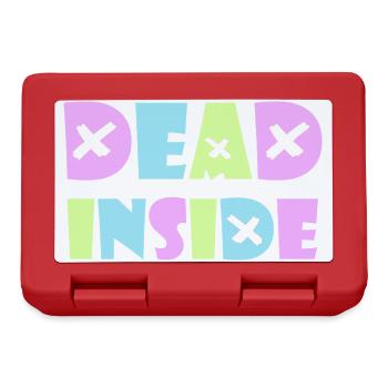 Dead Inside Kawaii Emo Punk Rock Anime Gothic Goth - Lunchbox - red - Front