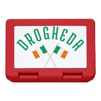 Emblem der Drogheda-gekreuzten irischen Flaggen - Brotdose - Rot - Vorne